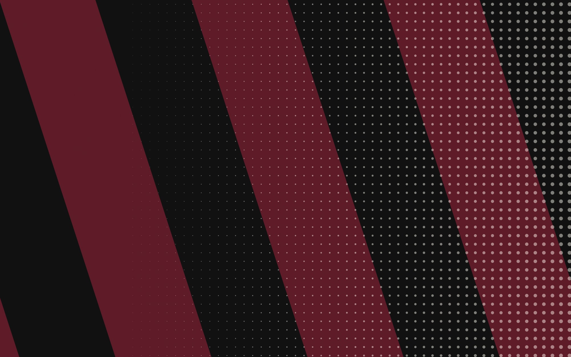 Diagonal claret bands over ink with a halftone fade